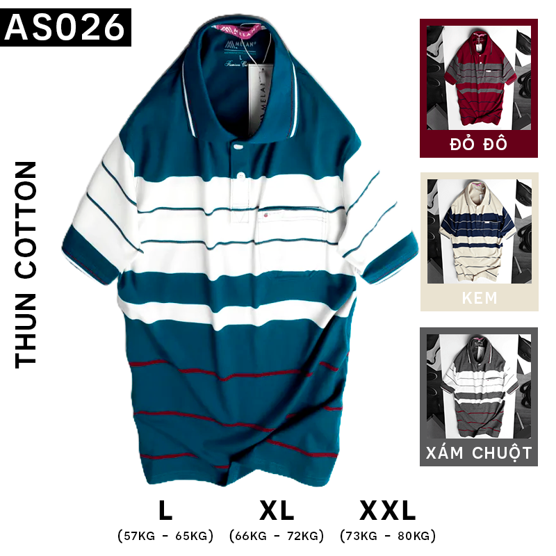 Áo Thun Sọc Polo Nam Có Túi Cao Cấp