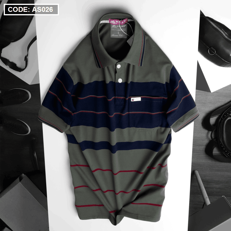 Áo Thun Sọc Polo Nam Có Túi Cao Cấp