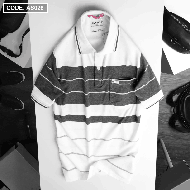 Áo Thun Sọc Polo Nam Có Túi Cao Cấp