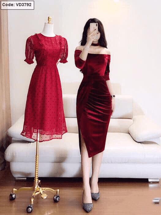 Đầm cổ vu trễ vai ,Đầm nữ dài tay body cổ U màu đen Váy body dáng ngắn  phong cách Hàn Quốc HT | Lazada.vn