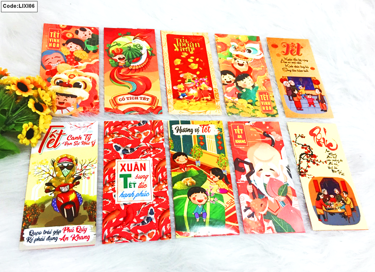 Sỉ bao lì xì giá rẻ - Combo 50 bao - 65 mẫu độc đáo nhất 2020 Sỉ bao lì xì Tết 2020 giá rẻ