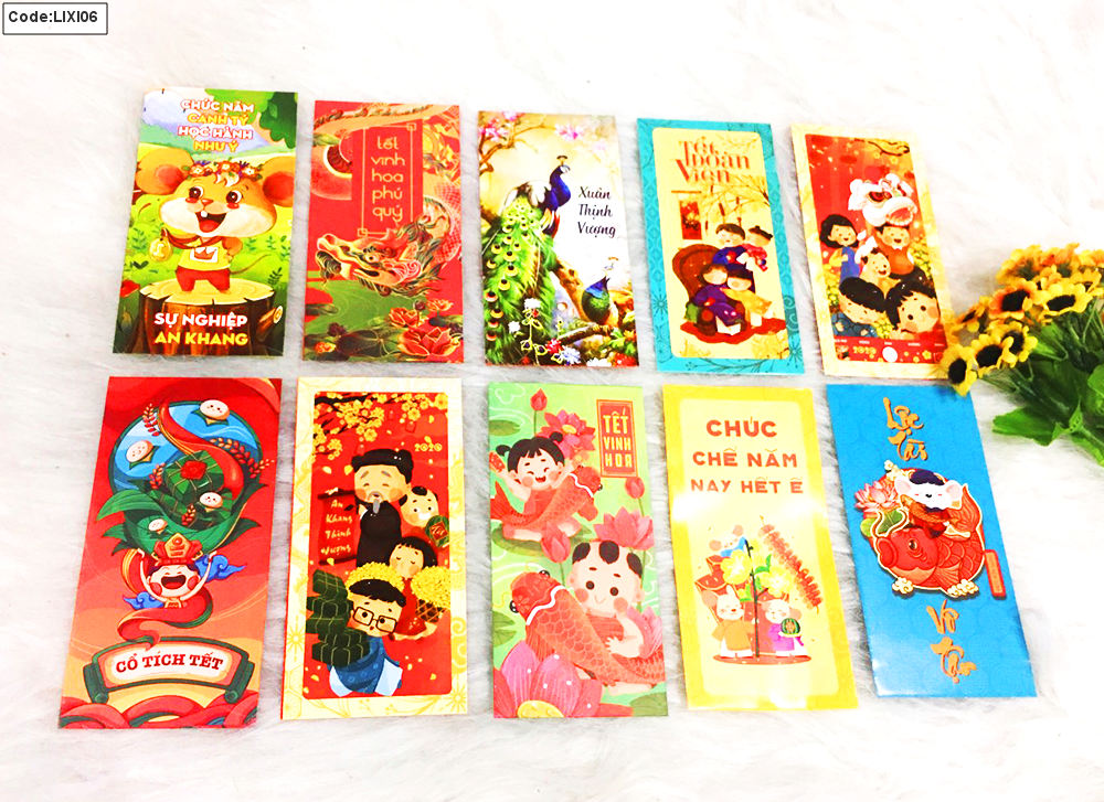 Sỉ bao lì xì giá rẻ - Combo 50 bao - 65 mẫu độc đáo nhất 2020 Bao lì xì giá sỉ rẻ tphcm
