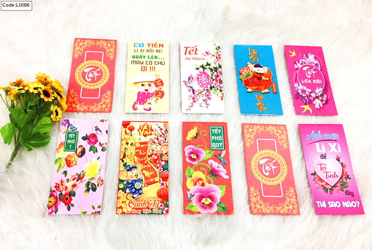 Sỉ bao lì xì giá rẻ - Combo 50 bao - 65 mẫu độc đáo nhất 2020