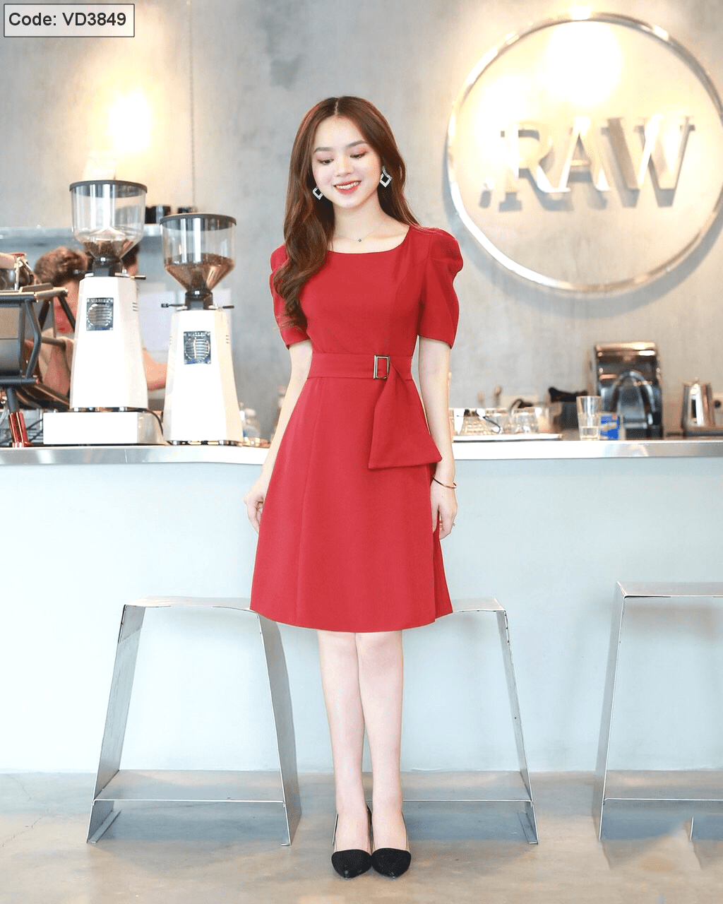 Váy đỏ xoè - Đầm, váy nữ | ThờiTrangNữ.vn