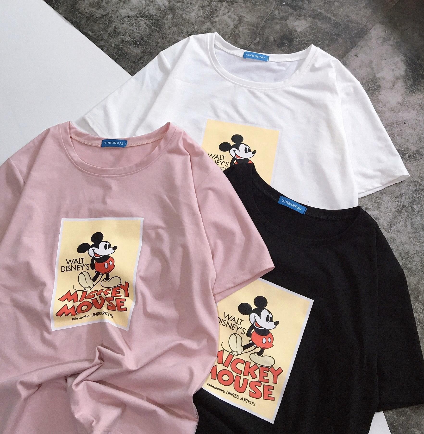 Áo thun nữ cổ tròn in hình Mickey size to giá sỉ tận xưởng - Kho ...