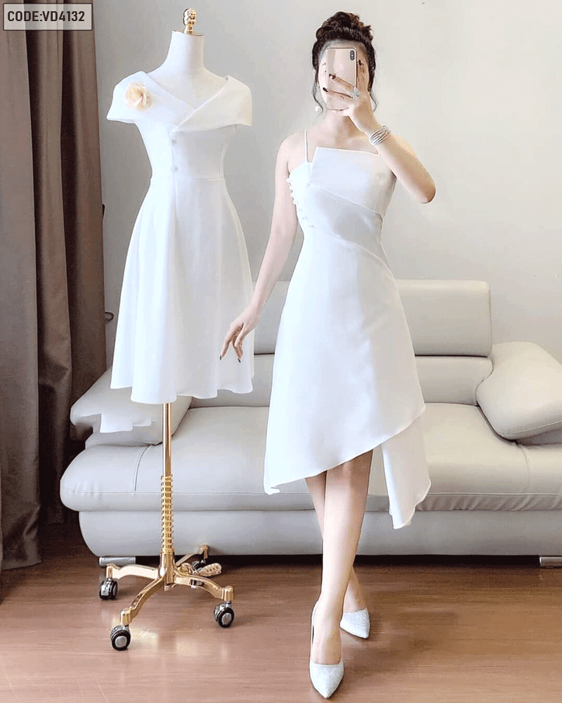 Váy 2 dây trắng 2021, váy đầm 2 dây nữ trắng dáng xòe tiểu thư đẹp style  hàn quốc phù hợp dự tiệc, du lịch, đám cưới - Áo cưới | ThờiTrangNữ.vn
