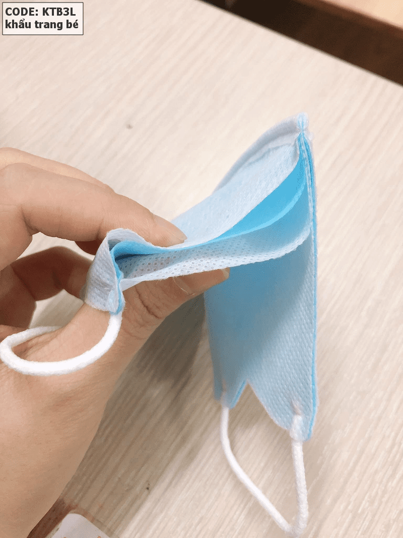 Sỉ khẩu trang vải trẻ em không dệt 3 lớp