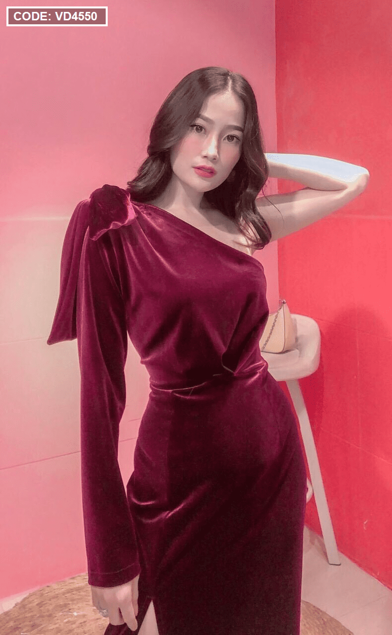 đầm đỏ Nhung Dáng Dài giá rẻ Tháng 3,2024|BigGo Việt Nam