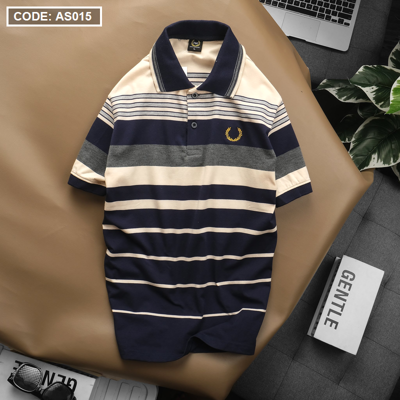 Áo Thun Sọc Polo Nam Cotton Logo Hoàng Gia