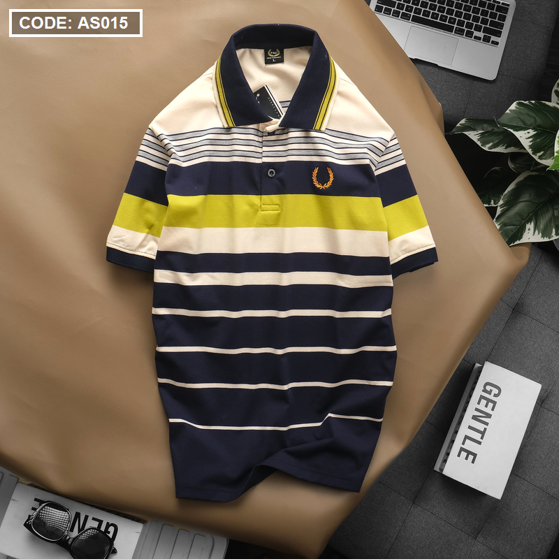 Áo Thun Sọc Polo Nam Cotton Logo Hoàng Gia