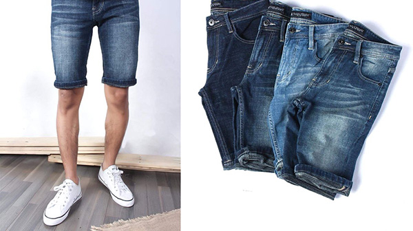 Quần short jeans nam tính năng động Quần short jeans nam tính năng động