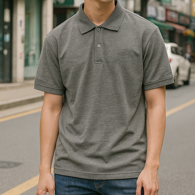 Áo Thun Nam Cổ Bẻ Thêu Chữ Cao Cấp Áo Thun Nam Cổ Bẻ Thêu Chữ Cao Cấp