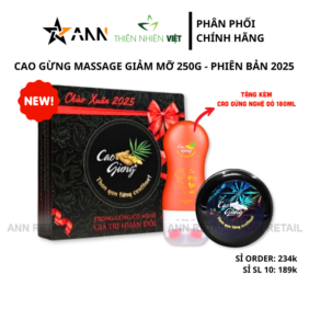 Cao Gừng Tan Mỡ Bụng Thiên Nhiên Việt 250g Phiên Bản 2025 - Tặng Cao Gừng Nghệ Đỏ - 8936079033002