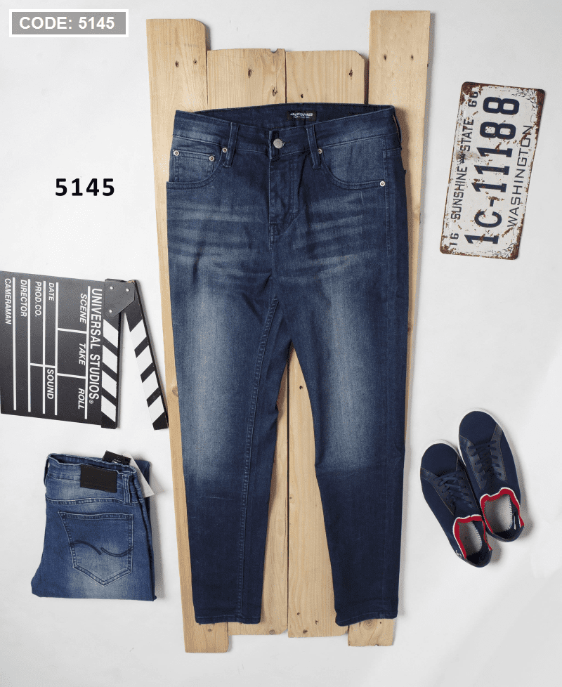 Quần jean nam 5145 ống ôm form slim fit có size 36 Quần jean nam 5145 ống ôm form slim fit có size 36