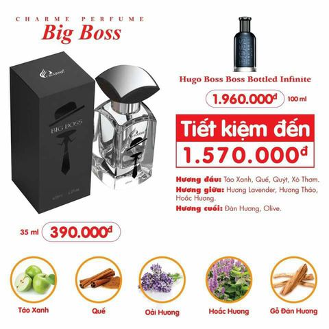 Bán sỉ hÀNG CHÍNH HÃNG- Nước hoa Charme Nam Big Boss 35ml