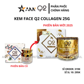 Kem Face Q2 Collagen VIP Vàng 25g Phiên Bản Mới 2025 - Mỹ Phẩm Nguyễn Liên - 8936027192164