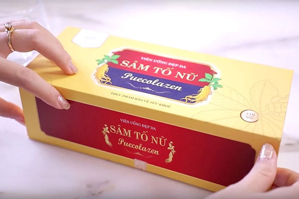 Hình chụp sản phẩm Viên Uống Đẹp Da Sâm Tố Nữ Puecolazen Viên Uống Sâm Tố Nữ Collagen Puecolazen - 8938527095099