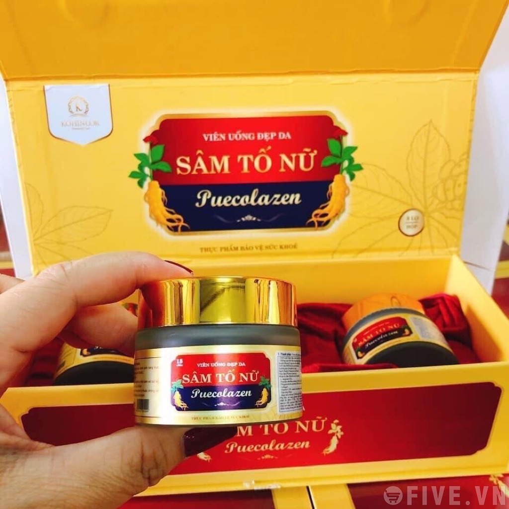 14689-sam-to-nu-27.jpg Viên Uống Sâm Tố Nữ Collagen Puecolazen - 8938527095099