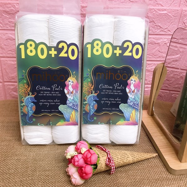 15004-b28a749d0c5d41dab0d7e168188ef7ce-3.jpeg Bông Tẩy Trang Mihoo 100% Cotton (200 Miếng) - 8936112021140