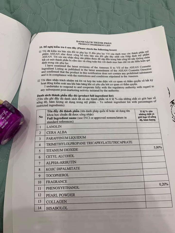 Shop sỉ kem Face Tím N Collagen Làm Sáng Da Giảm Thâm Nám