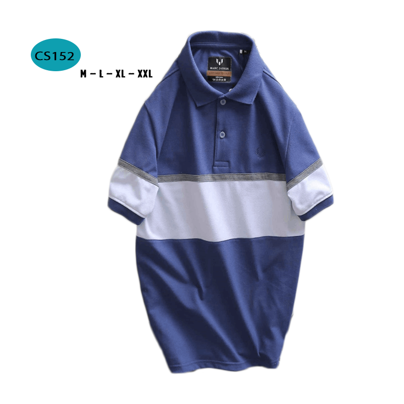 15230-62-12.png Áo Thun Nam Có Cổ Tay Ngắn Phối Sọc - CS152