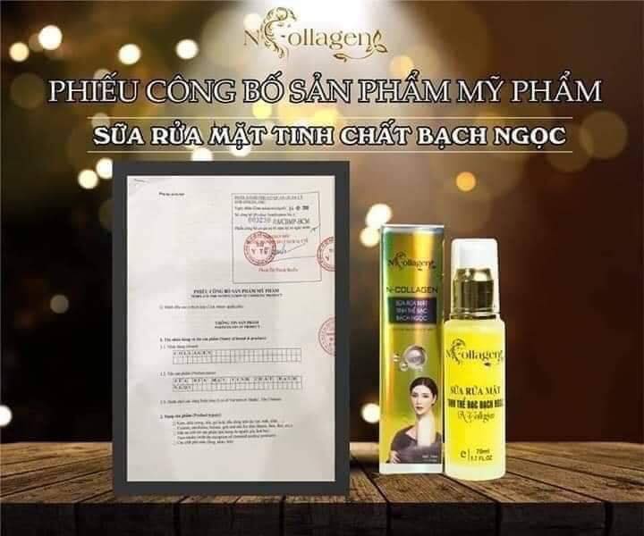 Sữa Rửa Mặt N Collagen Tinh Thể Bạc Bạch Ngọc