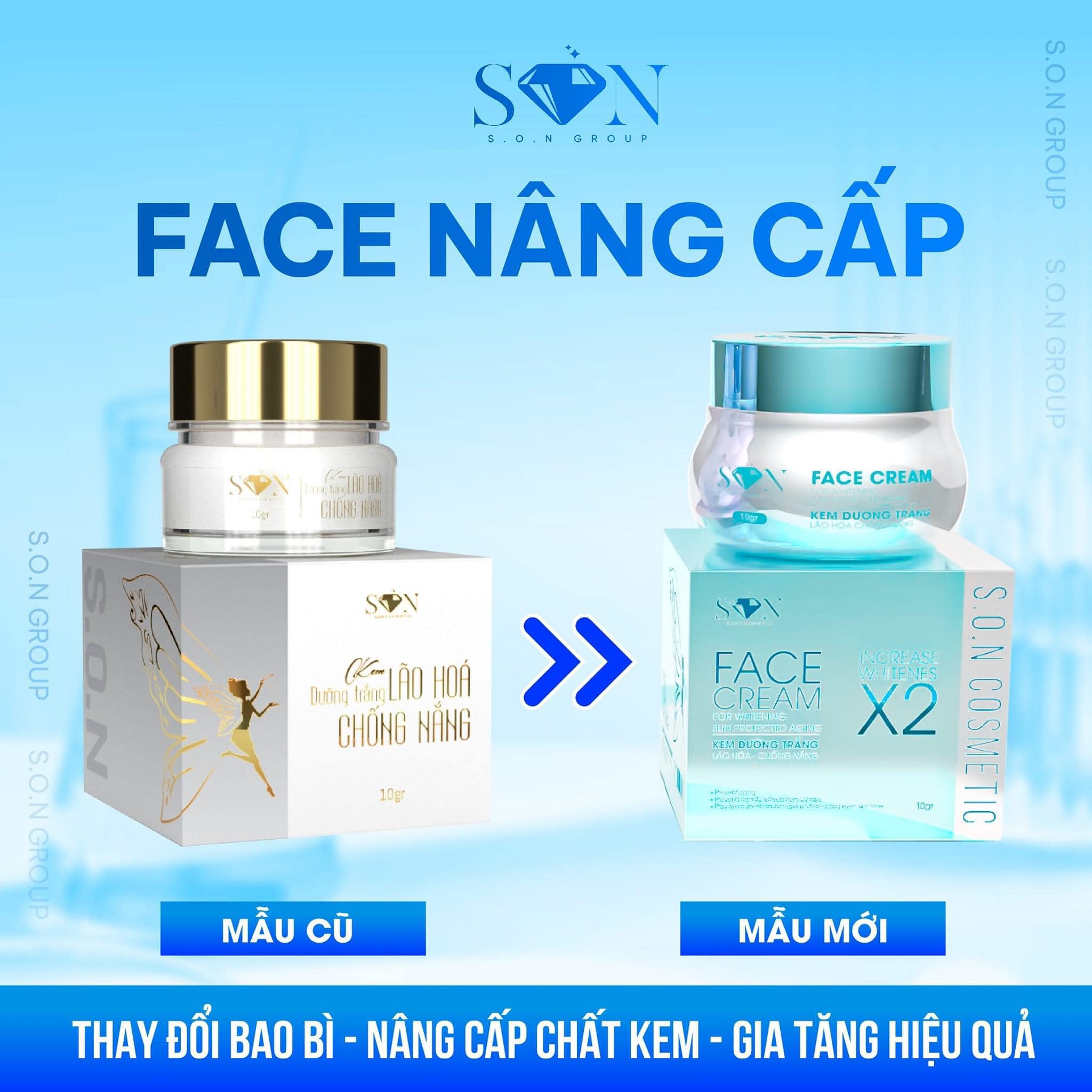 Kem Face SON Màu Xanh Biển Dưỡng Trắng Da Chống Lão Hóa Kem Face SON Màu Xanh Biển Dưỡng Trắng Da Chống Lão Hóa