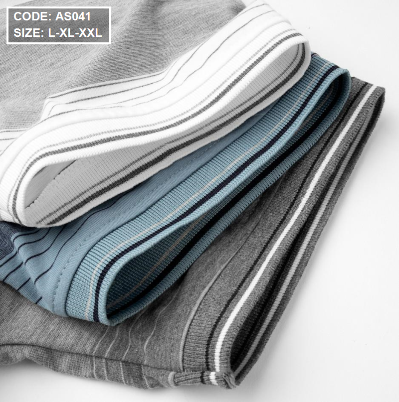 Kho sỉ áo Thun Sọc Nam Có Cổ Phối Viền Có Túi Thun Cotton