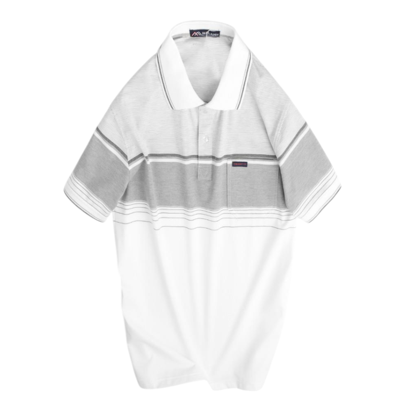 Kho sỉ áo Thun Sọc Nam Có Cổ Phối Viền Có Túi Thun Cotton