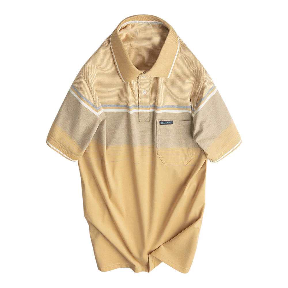 Kho sỉ áo Thun Sọc Nam Có Cổ Phối Viền Có Túi Thun Cotton