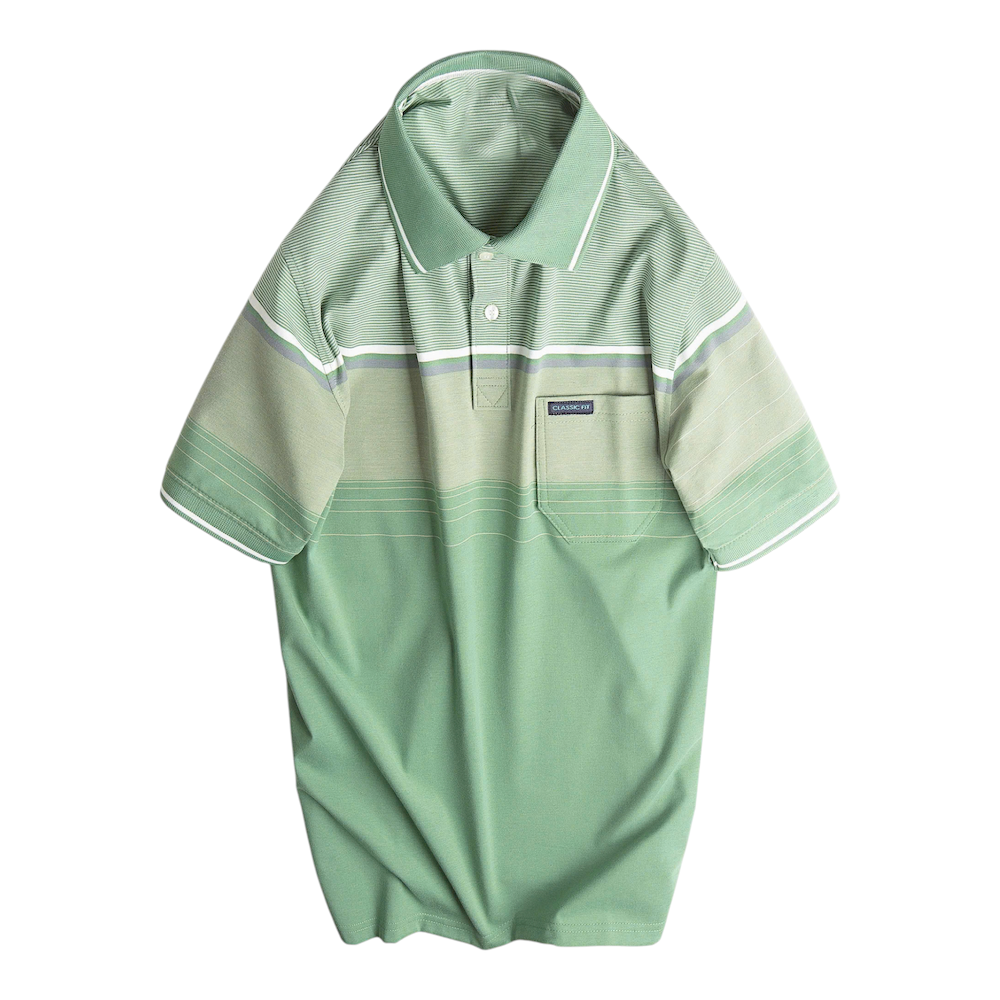 Kho sỉ áo Thun Sọc Nam Có Cổ Phối Viền Có Túi Thun Cotton