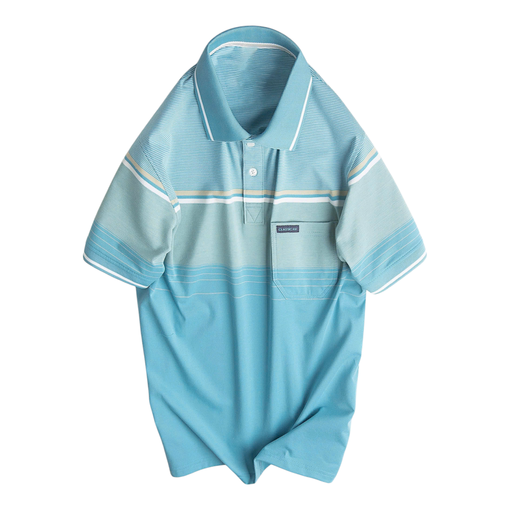 Kho sỉ áo Thun Sọc Nam Có Cổ Phối Viền Có Túi Thun Cotton