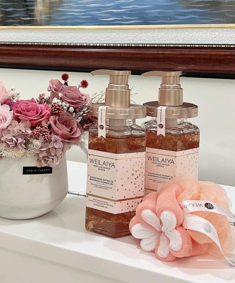 Shop sỉ sữa Tắm Trắng Da Cánh Hoa Hồng Weilaiya Damask 450ml Chính Hãng Shop sỉ sữa Tắm Trắng Da Cánh Hoa Hồng Weilaiya Damask 450ml Chính Hãng
