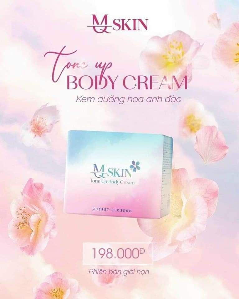Kem Body Hoa Anh Đào Tone Up Body Cream MQ Skin Chính Hãng Kem Body Hoa Anh Đào Tone Up Body Cream MQ Skin Chính Hãng