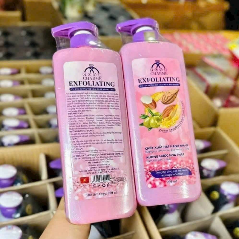 16130_6_20250913173528-2.png Sữa Tắm Cho Nữ Tẩy Tế Bào Da Chết Charme Exfoliating Hạt Hạnh Nhân Hương Nước Hoa Pháp 900ml - 8936194691552