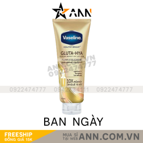 Sữa Dưỡng Thể Vaseline 10X Vàng Healthy Bright Gluta Hya Serum Flawless Glow 330ml (Hàng nhập khẩu có tem phụ) - 8851932427739
