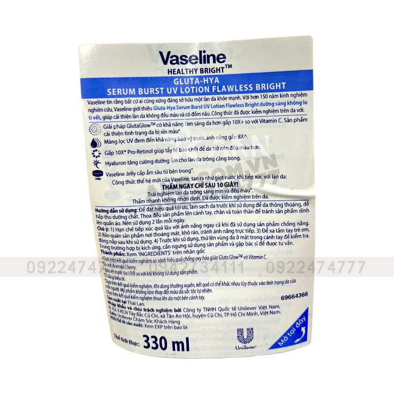 Giá sỉ sữa Dưỡng Thể Vaseline 10X Vàng Healthy Bright Gluta Hya Serum Flawless Glow 330ml (Hàng nhập khẩu có tem phụ) Giá sỉ sữa Dưỡng Thể Vaseline 10X Vàng Healthy Bright Gluta Hya Serum Flawless Glow 330ml (Hàng nhập khẩu có tem phụ)
