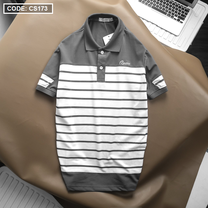 Mua sỉ áo Thun Sọc Nam Polo Thêu Chữ Rayman Cao Cấp (Có Size 3XL)