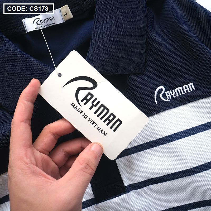 Mua sỉ áo Thun Sọc Nam Polo Thêu Chữ Rayman Cao Cấp (Có Size 3XL)