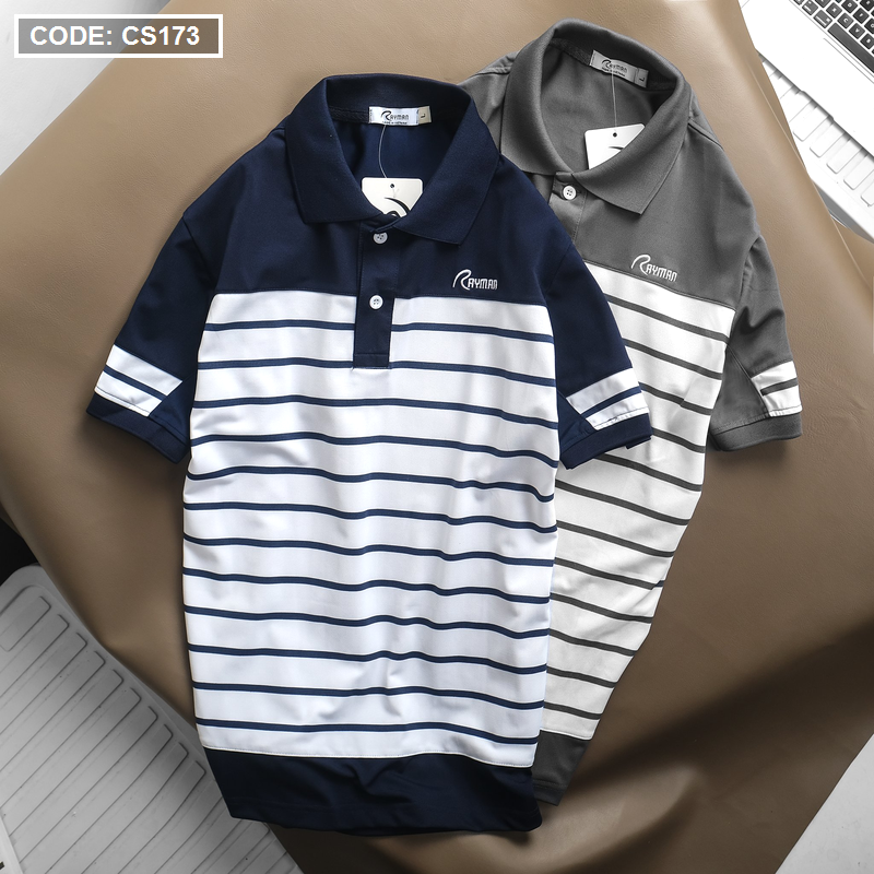 Mua sỉ áo Thun Sọc Nam Polo Thêu Chữ Rayman Cao Cấp (Có Size 3XL)