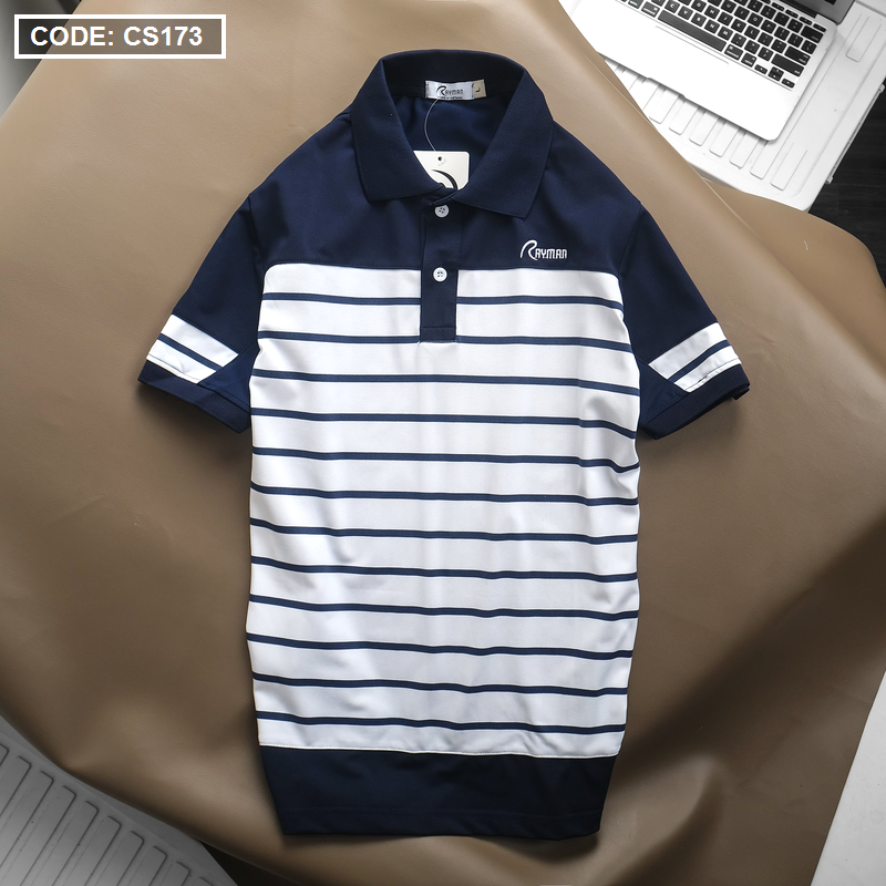 Mua sỉ áo Thun Sọc Nam Polo Thêu Chữ Rayman Cao Cấp (Có Size 3XL)