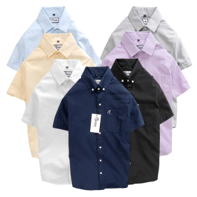 Áo Sơ Mi Nam Oxford Tay Ngắn Có Túi Rayman Rurumen( Có size 3x) - SB267