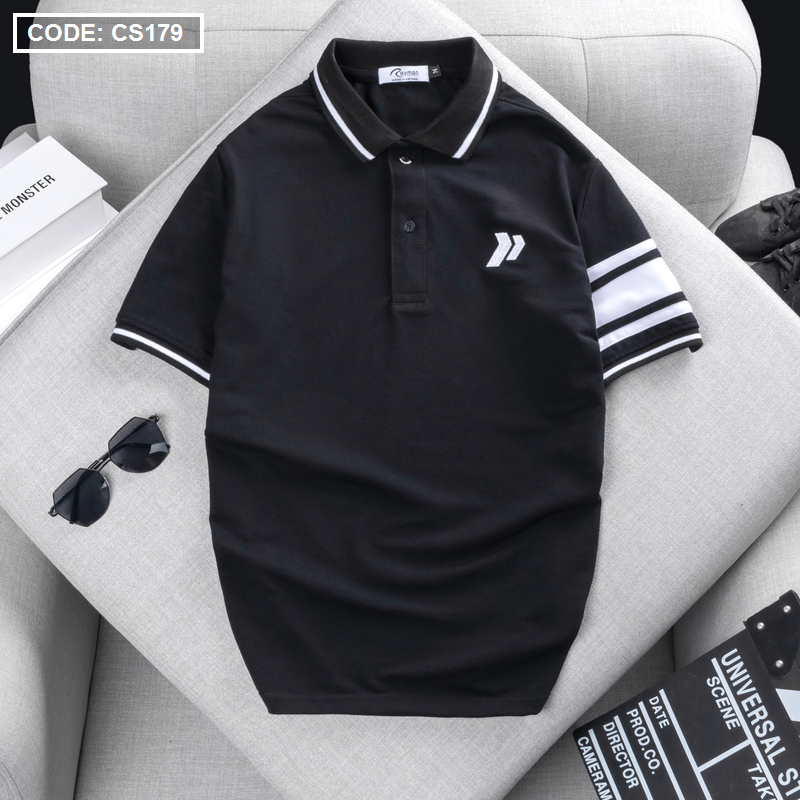 Áo Thun Nam Có Cổ Cá Sấu Đốm Thêu Logo (Có Size 3XL)