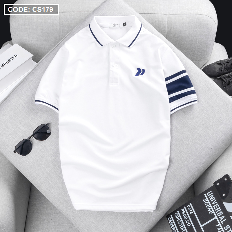 Áo Thun Nam Có Cổ Cá Sấu Đốm Thêu Logo (Có Size 3XL)