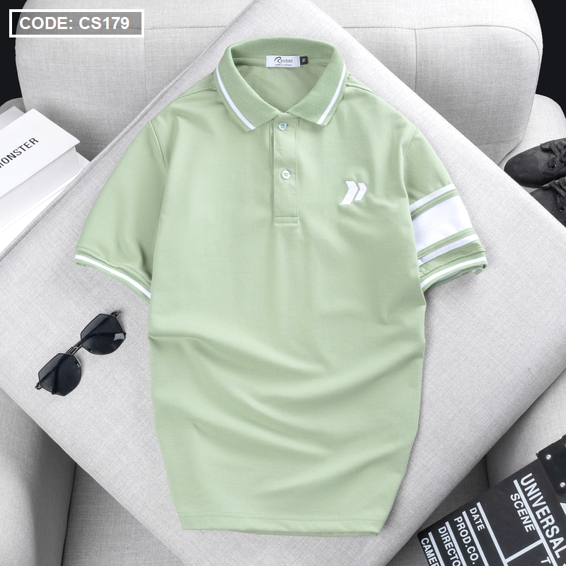 Áo Thun Nam Có Cổ Cá Sấu Đốm Thêu Logo (Có Size 3XL)