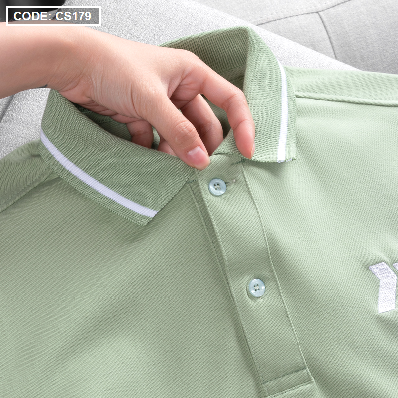 Áo Thun Nam Có Cổ Cá Sấu Đốm Thêu Logo (Có Size 3XL)