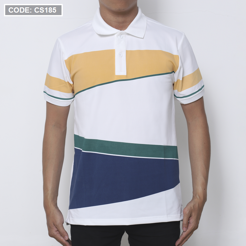 Áo Thun Polo Nam Cá Sấu Poly Phối Kẻ Sọc Màu (Có Size 3XL)