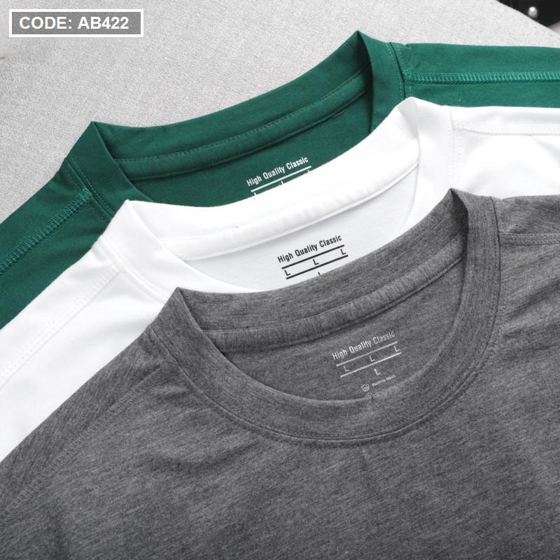 17568-z3700217701138-4d2db4a60b44e10fbc9ec3c425d8138d-13.jpg Áo Thun Nam Cổ Tròn Tay Ngắn Màu Trơn Đơn Giản (Có Size 3XL) - AB422
