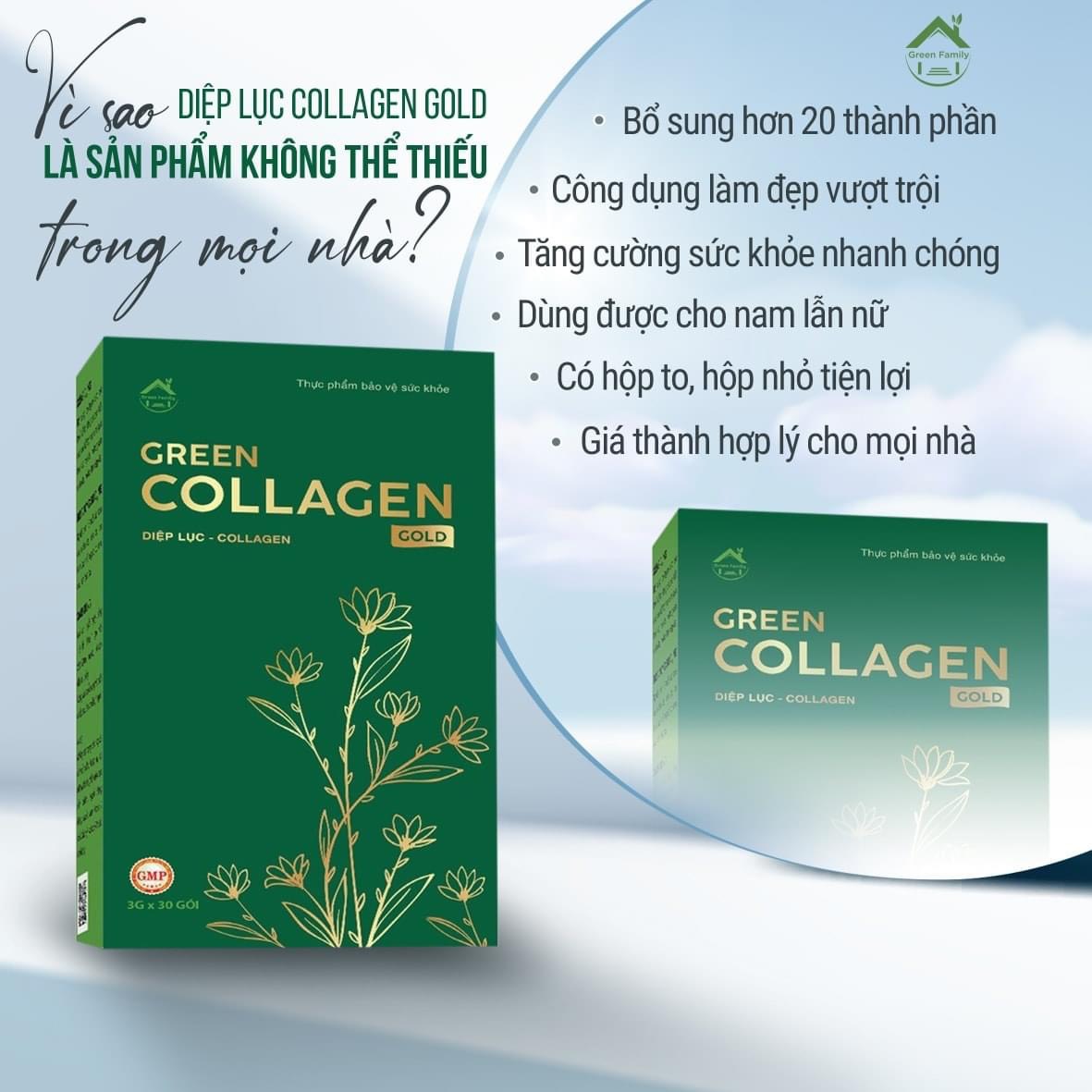 17592-z3713315089367-c5ba1f7a28cc63ac96125984332cf9fc-10.jpg Diệp Lục Collagen Gold Hộp Lớn 30 Gói Green Family - 8936095911353