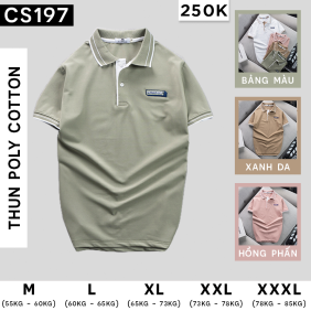 Áo thun Nam cổ bẻ Pack Horse Logo Thêu ( Có size 3x) - CS197